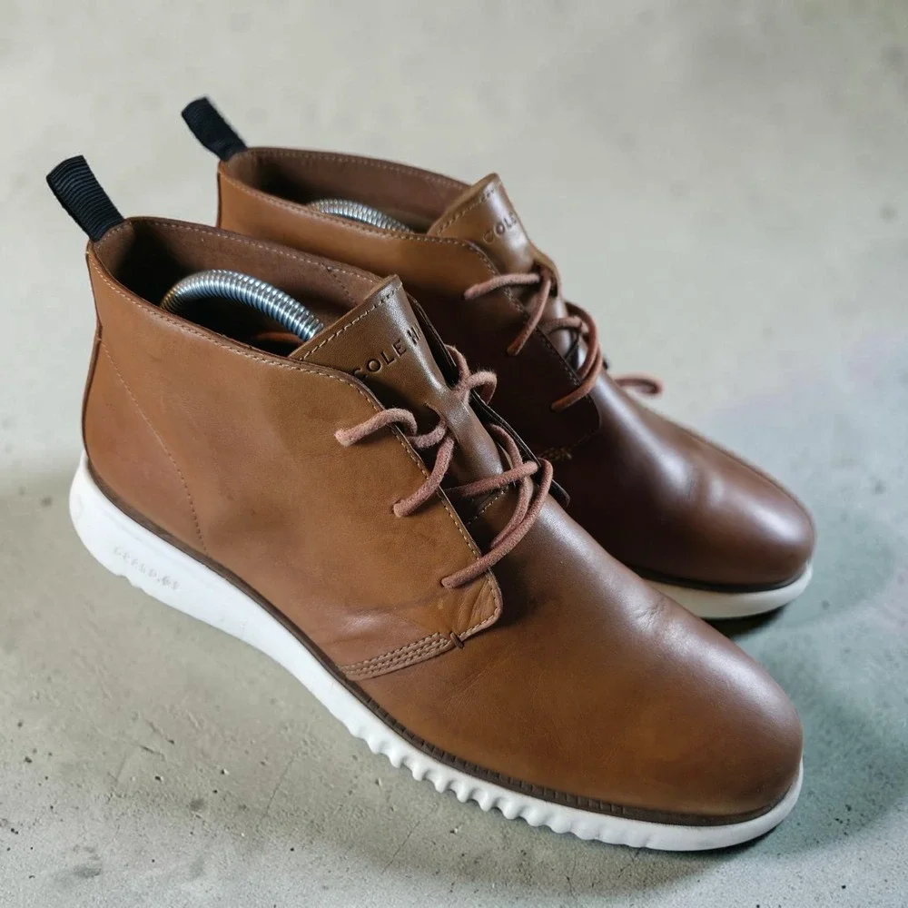 Cole Haan Original Grand Mens Size 9.5 Brown Casual Classic Leather Chukka Boots